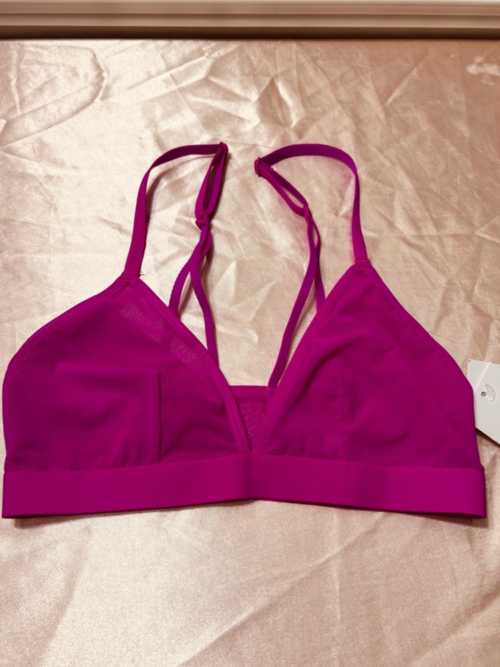 Auden NWT Hot Pink Fuchsia Mesh Bralette Size XS